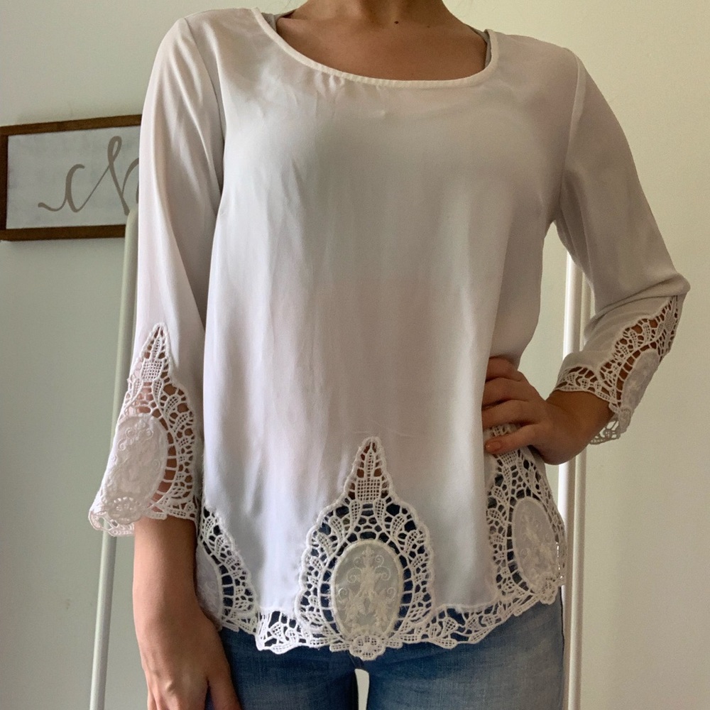 White chiffon blouse